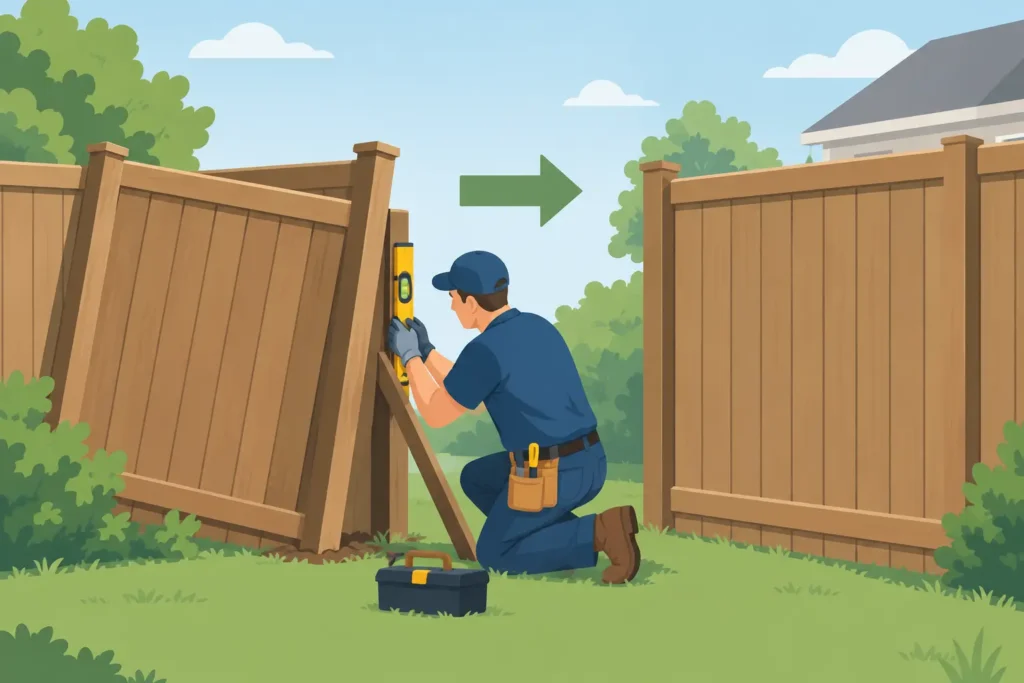 How to Fix Leaning Fence Panels Properly